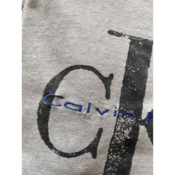 CALVIN KLEIN JEANS VINTAGE SINGLE STITCH GREY T SHIRT SIZE MEDIUM 90S Y2K HYPE - Picture 5 of 7